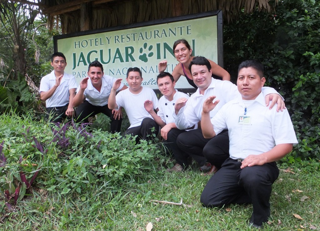 Jaguar Inn Tikal with the Team